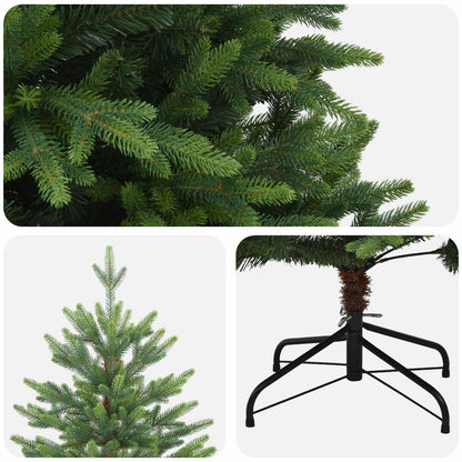 vidaXL Artificial Hinged Christmas Tree 150 cm PVC and Metal Green 4
