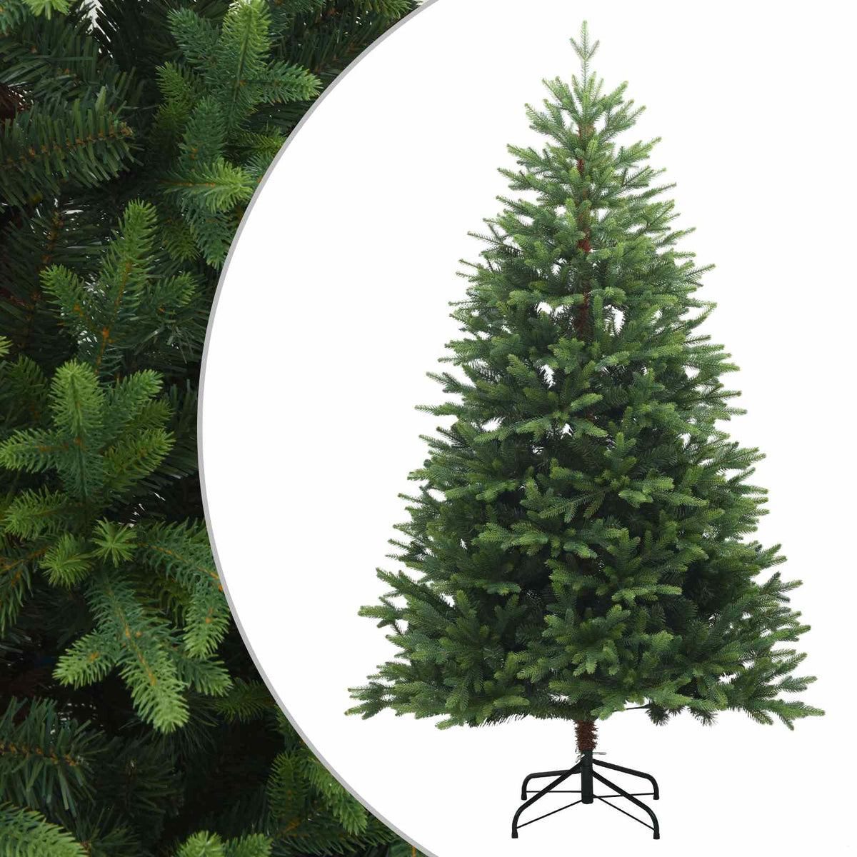 vidaXL Artificial Hinged Christmas Tree 150 cm PVC and Metal Green 2