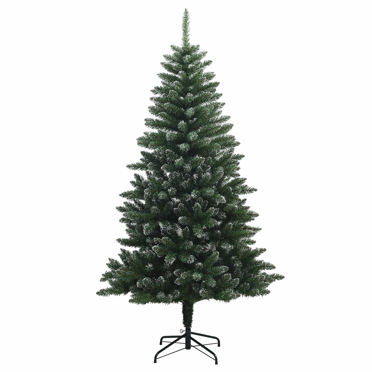vidaXL Artificial Hinged Christmas Tree 150 cm PVC and Metal Frosted 3