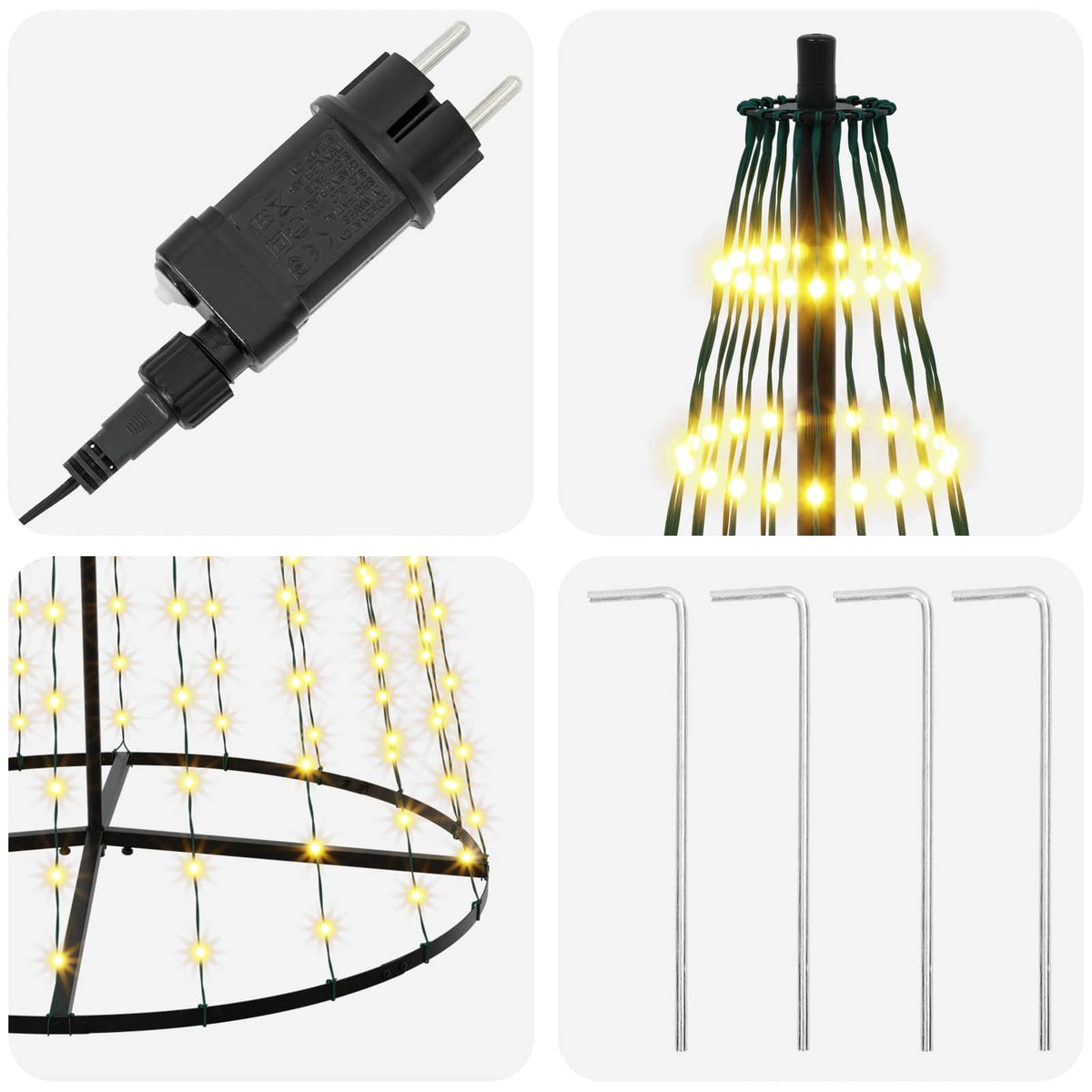 LED Christmas Tree in Black