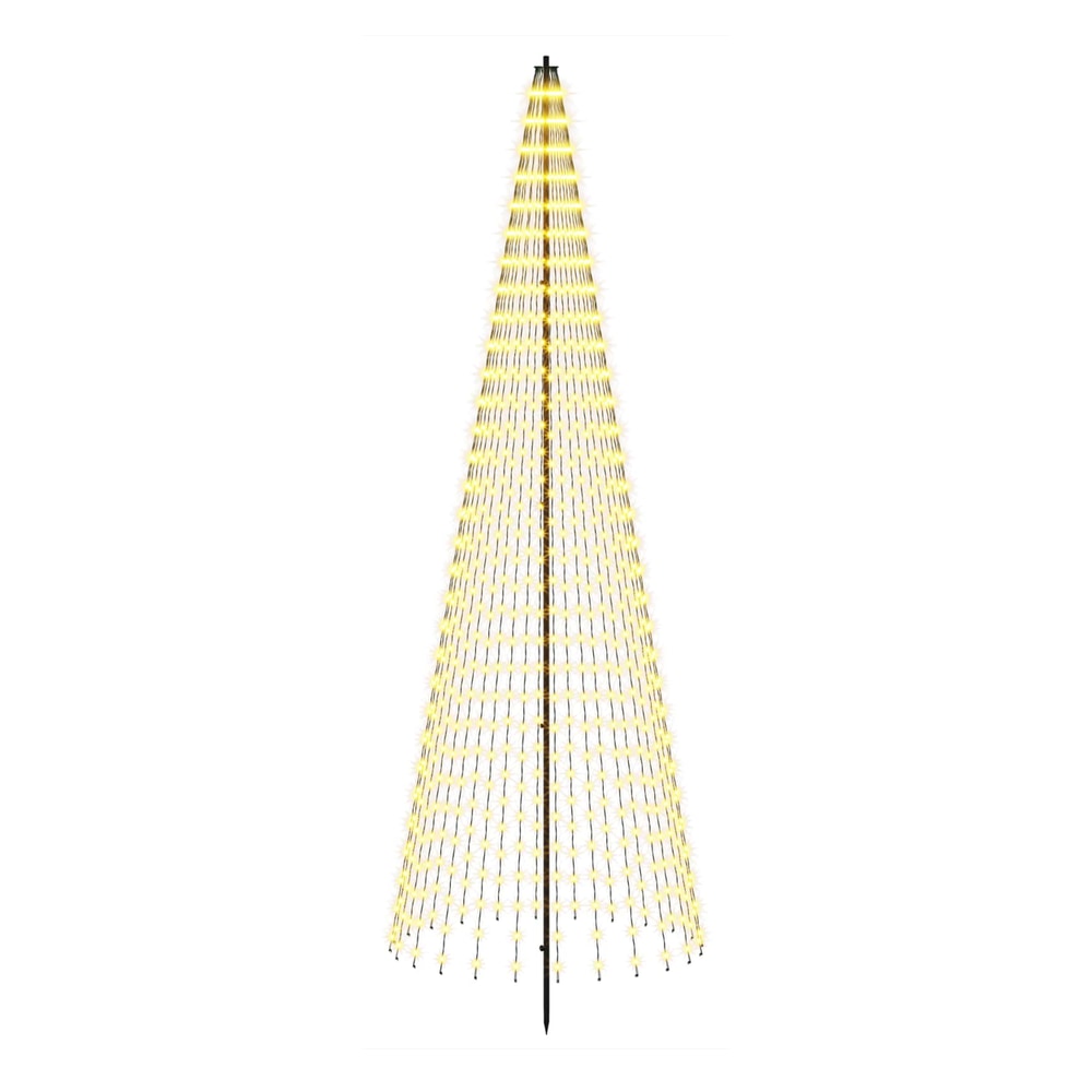 LED Christmas Tree EKENAS 270 LEDs Warm White Steel 285 cm