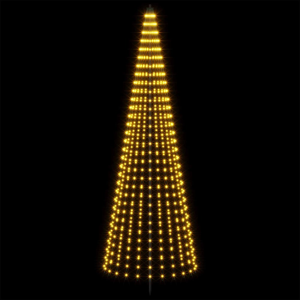 LED Christmas Tree EKENAS 270 LEDs Warm White Steel 285 cm