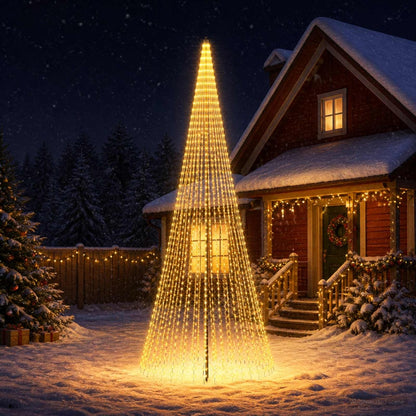LED Christmas Tree EKENAS 270 LEDs Warm White Steel 485 cm
