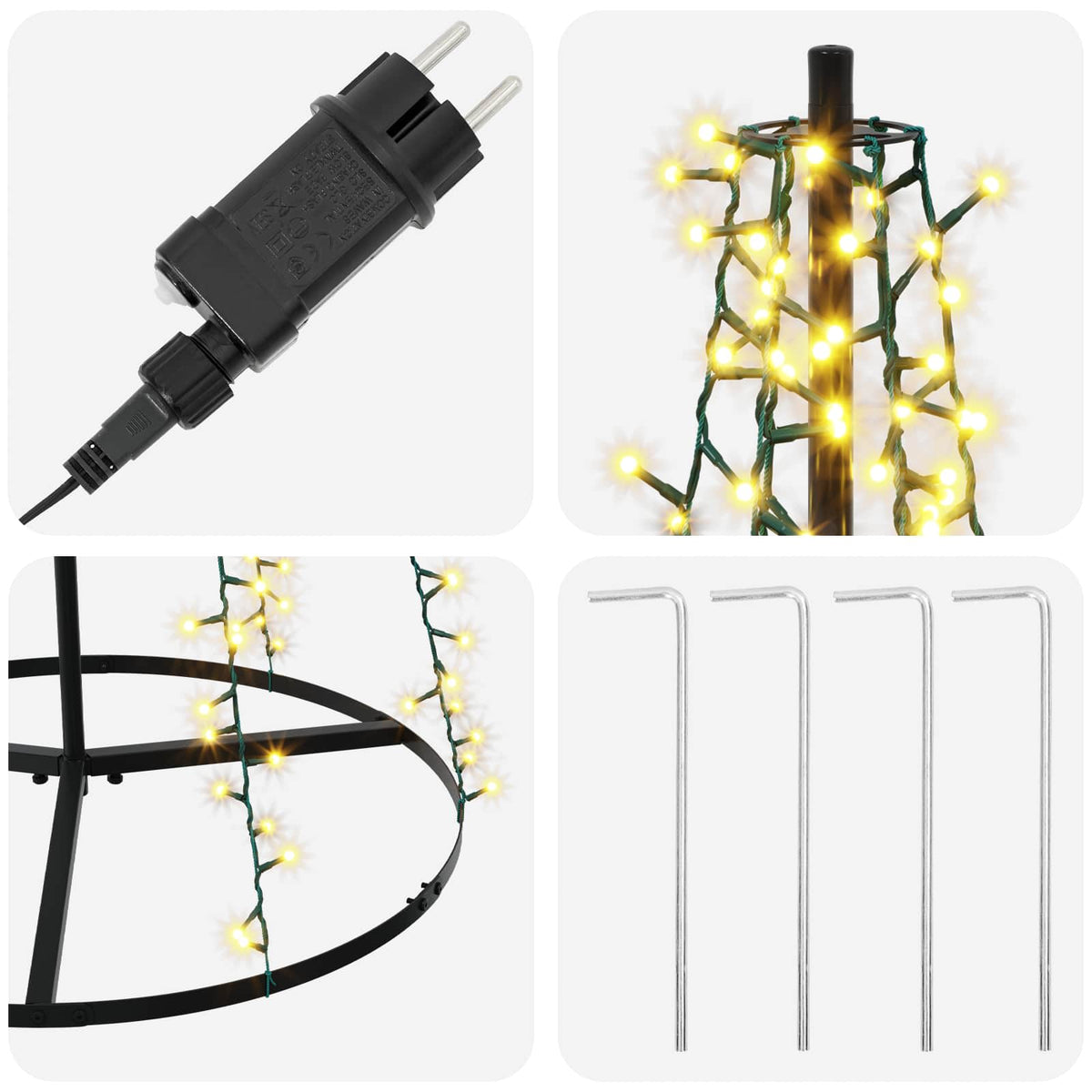 LED Christmas Tree in Black