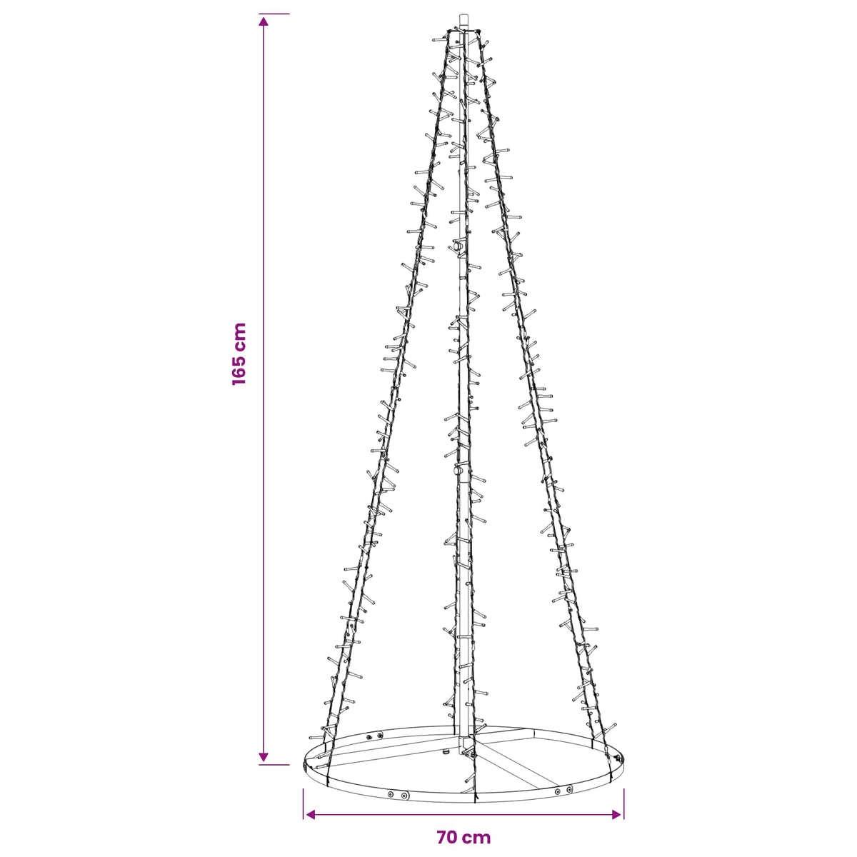 LED Christmas Tree in Black