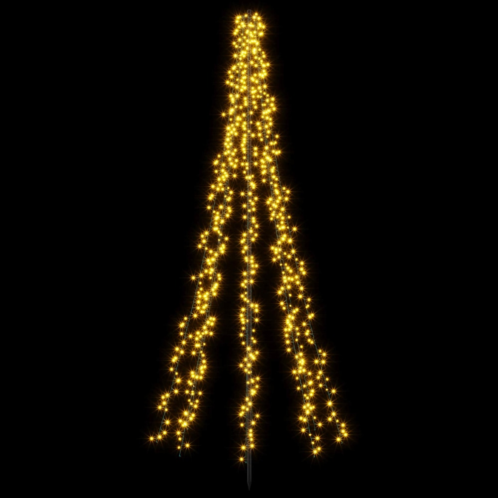 LED Christmas Tree EKENAS 540 LEDs Warm White Steel 235 cm