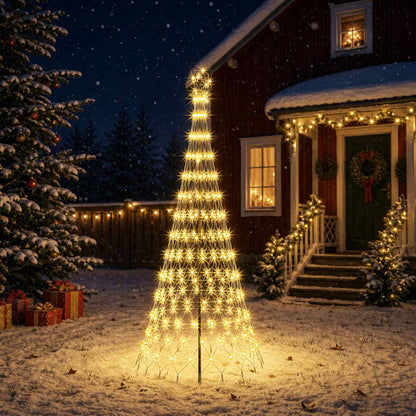 LED Christmas Tree EKENAS 230 LEDs Steel Warm white 250 cm