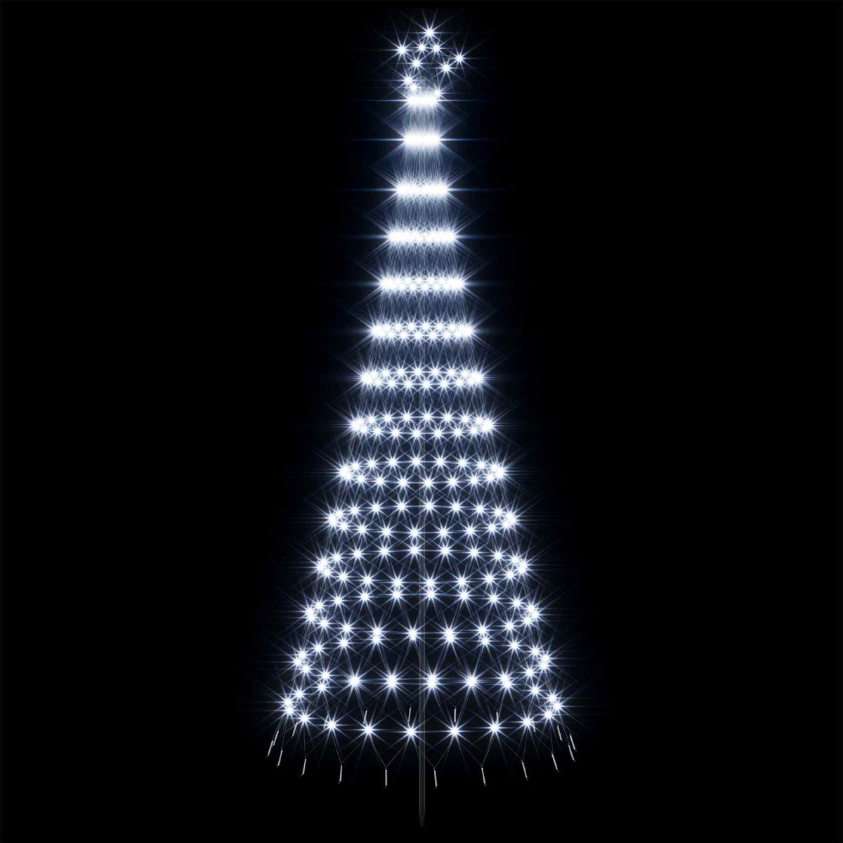 LED Christmas Tree EKENAS 230 LEDs Steel Cold white 250 cm