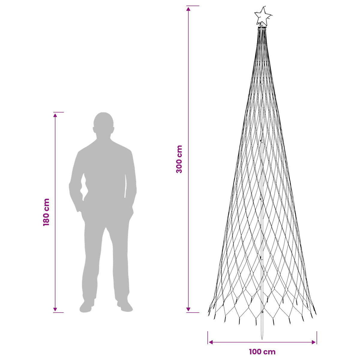 LED Christmas Tree in Black