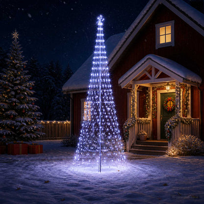 vidaXL LED Christmas Tree EKENAS 230 LEDs Steel