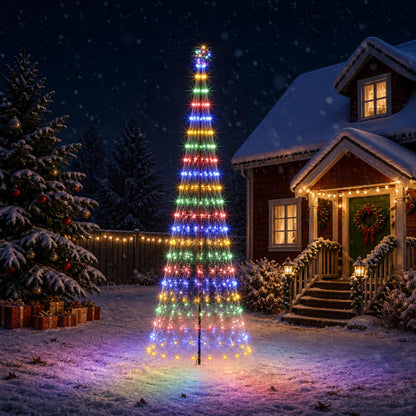 vidaXL LED Christmas Tree EKENAS 230 LEDs Steel