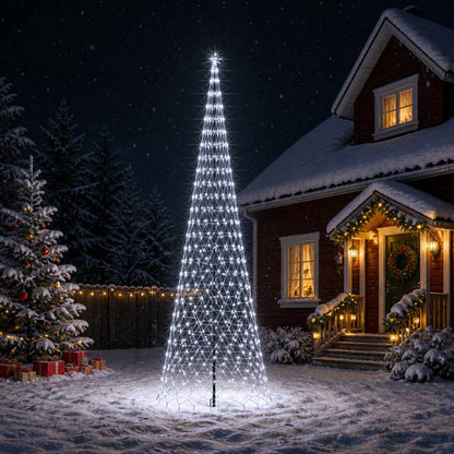 vidaXL LED Christmas Tree EKENAS 230 LEDs Steel