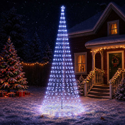 vidaXL LED Christmas Tree EKENAS 230 LEDs Steel