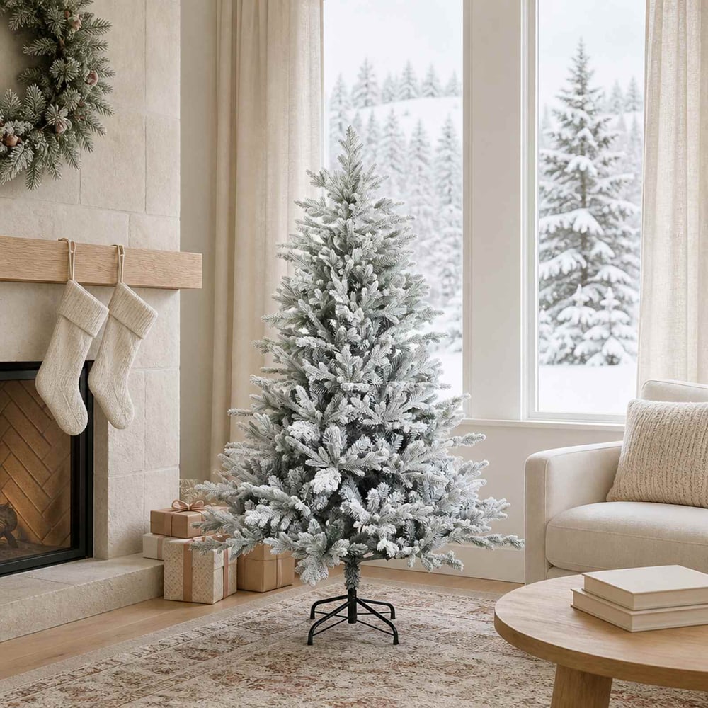 Artificial Christmas Tree with Bauble 150 LEDs Green and White 120 cm without LED