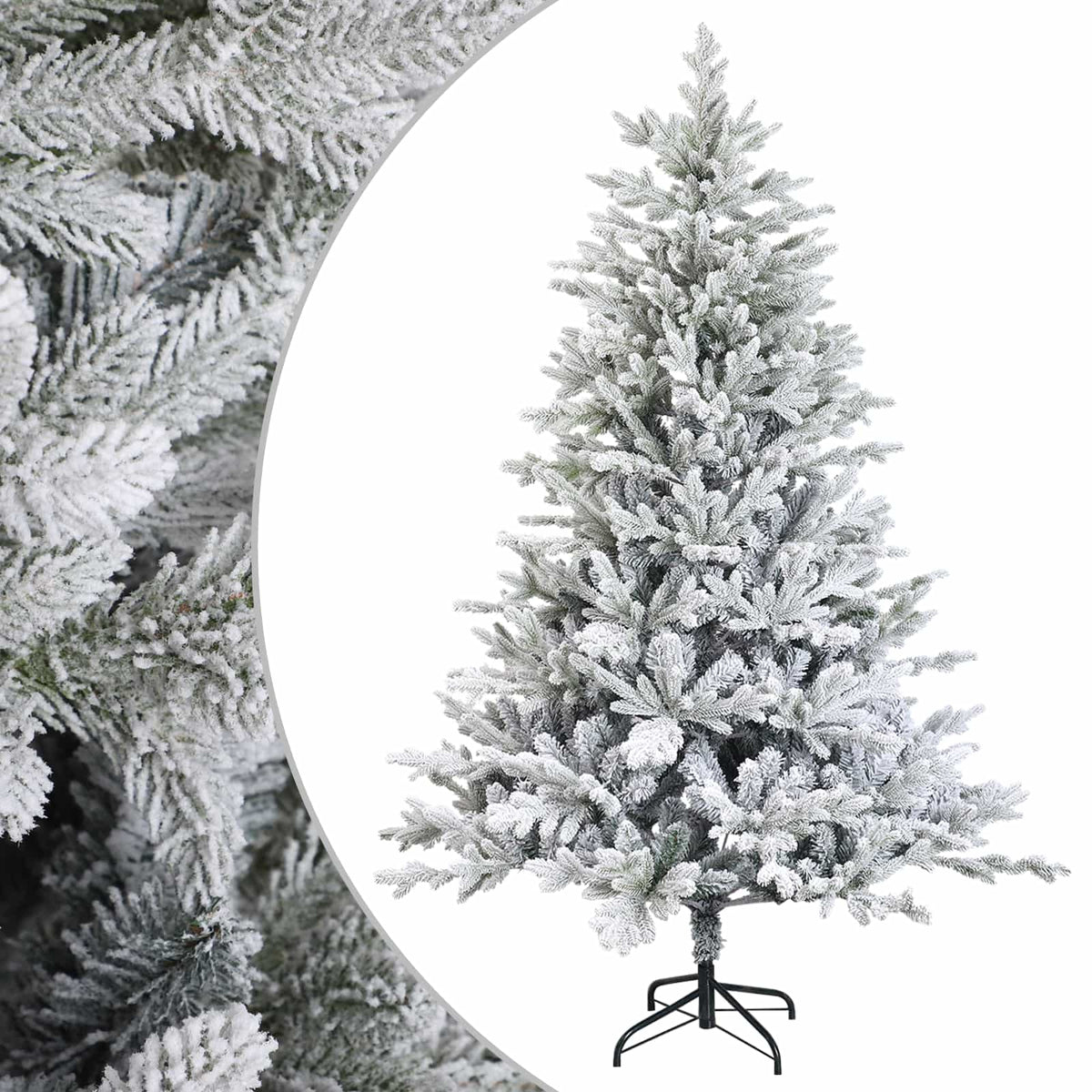 vidaXL Artificial Hinged Christmas Tree 120 cm PVC and Metal 2