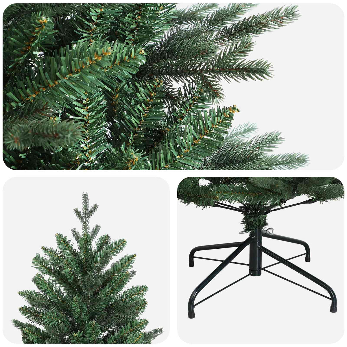 vidaXL Artificial Hinged Christmas Tree 120 cm PVC and PE Green 4