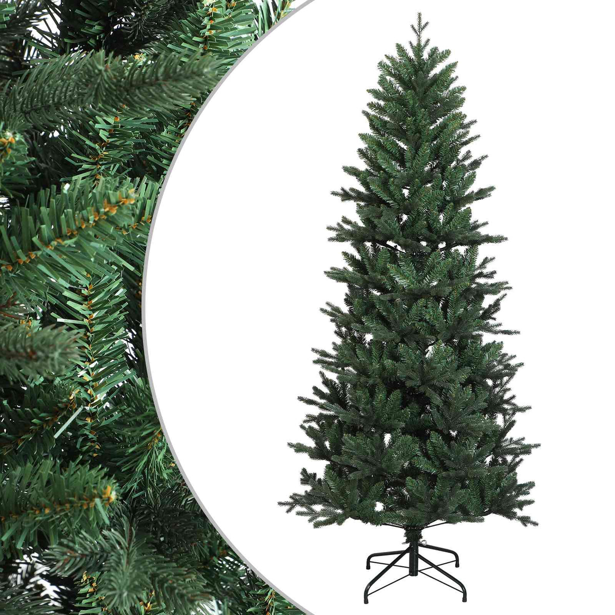 vidaXL Artificial Hinged Christmas Tree 120 cm PVC and PE Green 2