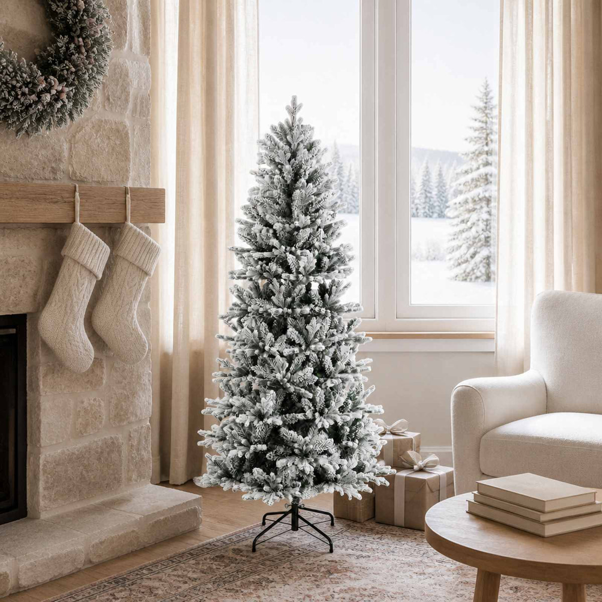 vidaXL Artificial Hinged Christmas Tree 120 cm PVC and PE 1