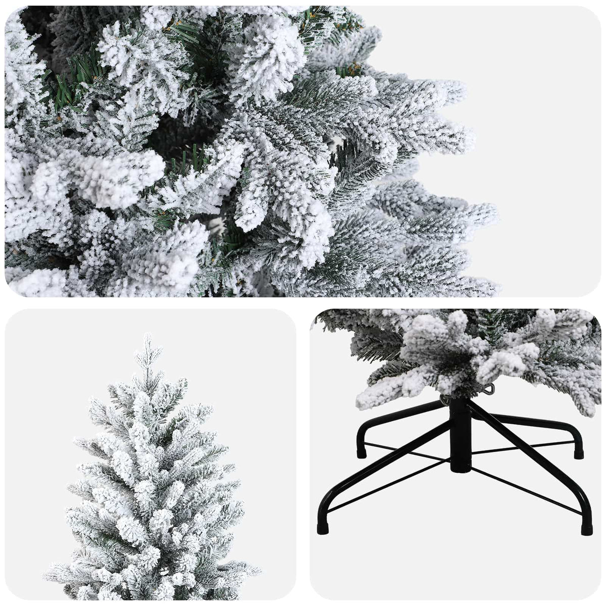 vidaXL Artificial Hinged Christmas Tree 120 cm PVC and PE 4