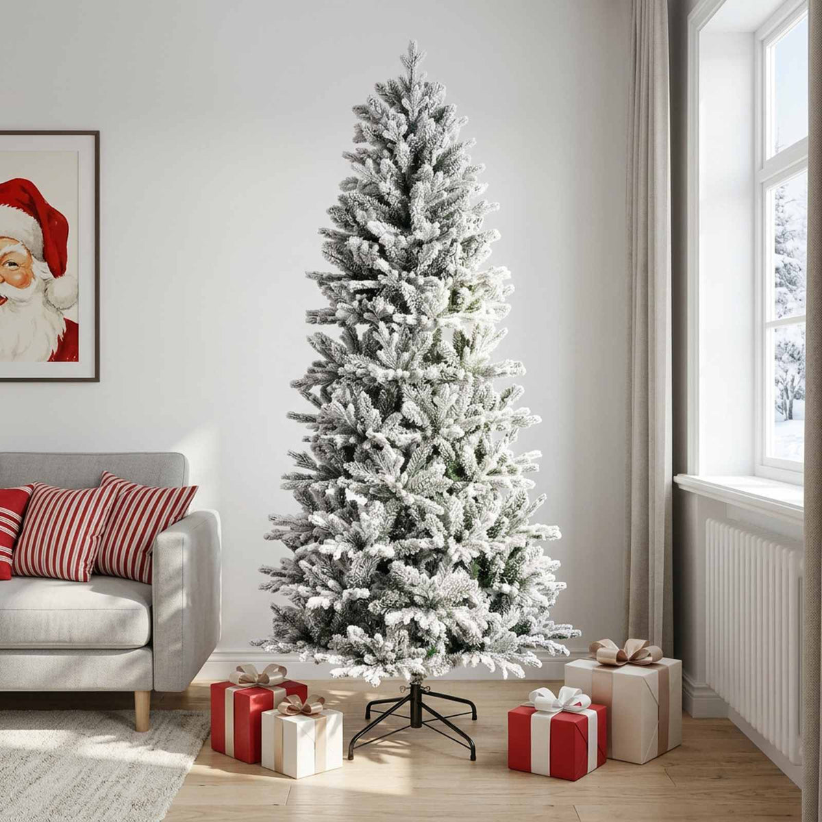 Artificial Christmas Tree Bauble LEDs Green White Height without LED