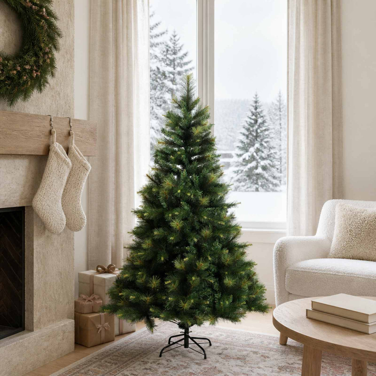 Artificial Christmas Tree Bauble LEDs Green without LED