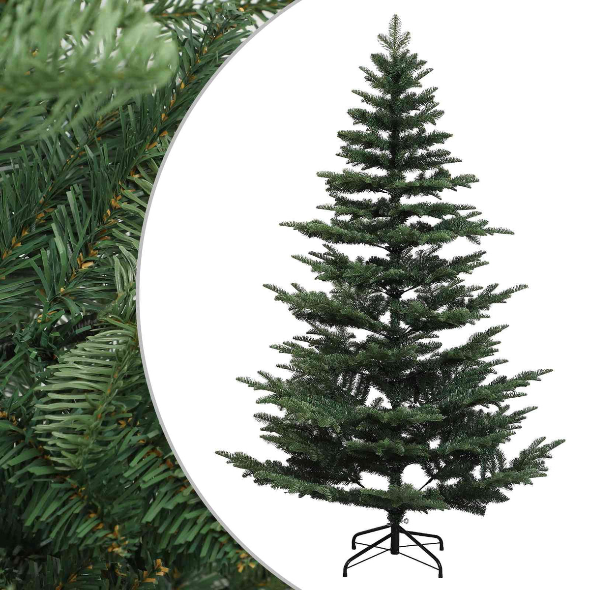 vidaXL Artificial Hinged Christmas Tree 120 cm PE & PVC Green 2