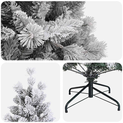 Artificial Christmas Tree with Bauble 150 LEDs Green and White Height 120 cm without LED