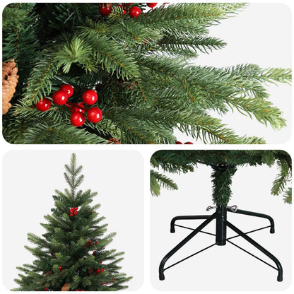 Artificial Christmas Tree with Bauble 150 LEDs Green 120 cm without LED