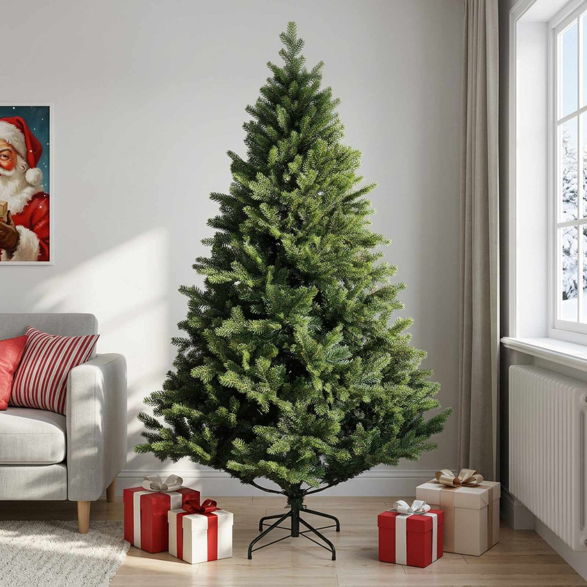 Artificial Christmas Tree Bauble LEDs Green without LED