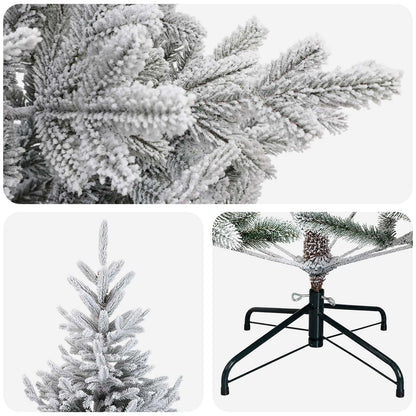 vidaXL Artificial Hinged Christmas Tree 120 cm PVC and Metal 4