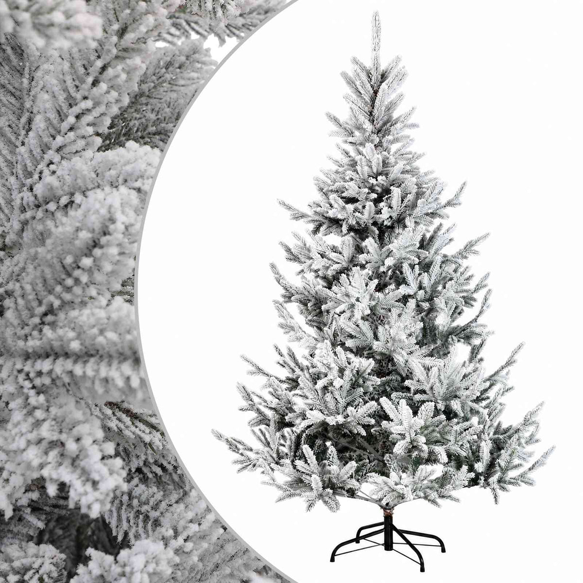 vidaXL Artificial Hinged Christmas Tree 120 cm PVC and Metal 2