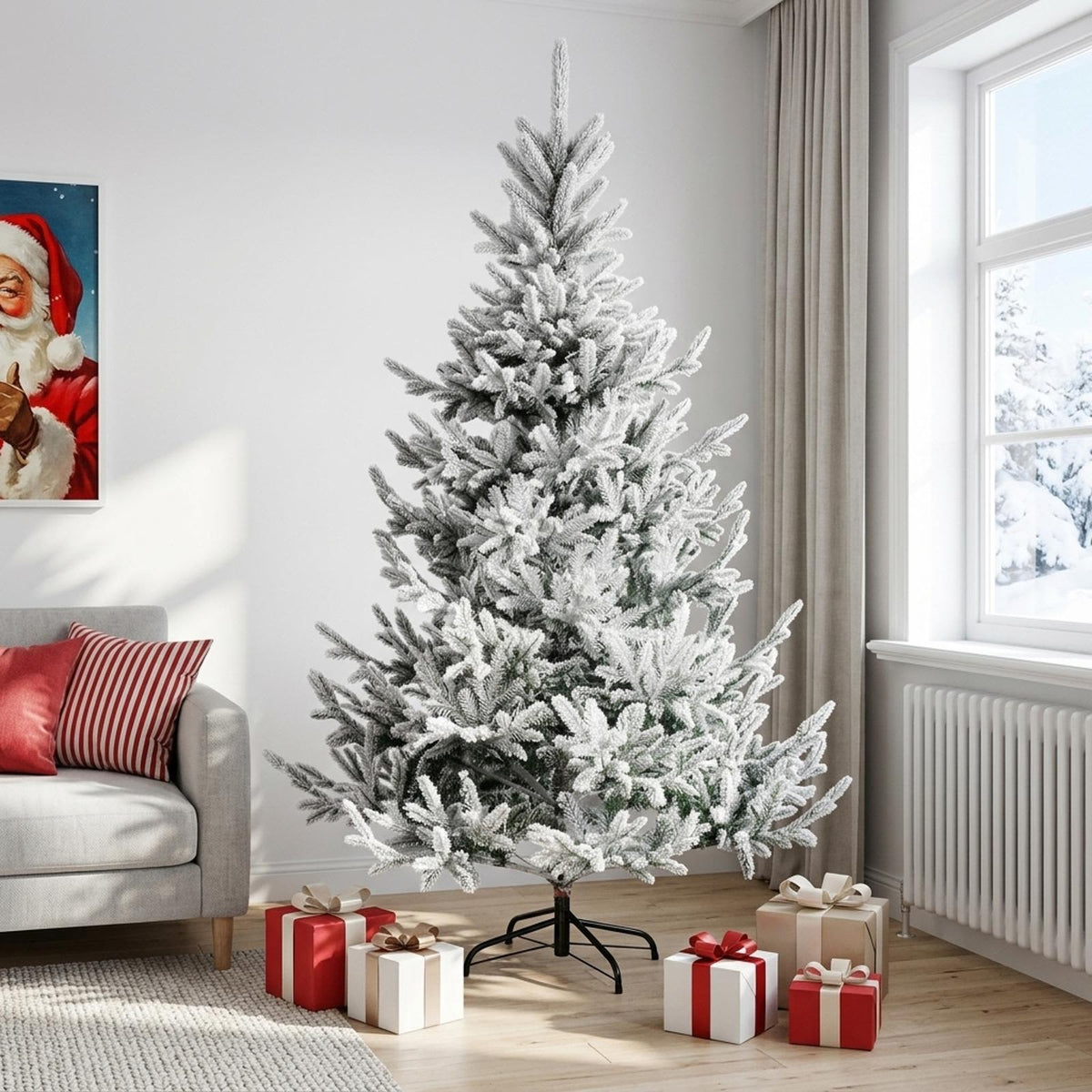 Artificial Christmas Tree Bauble LEDs Green White without LED