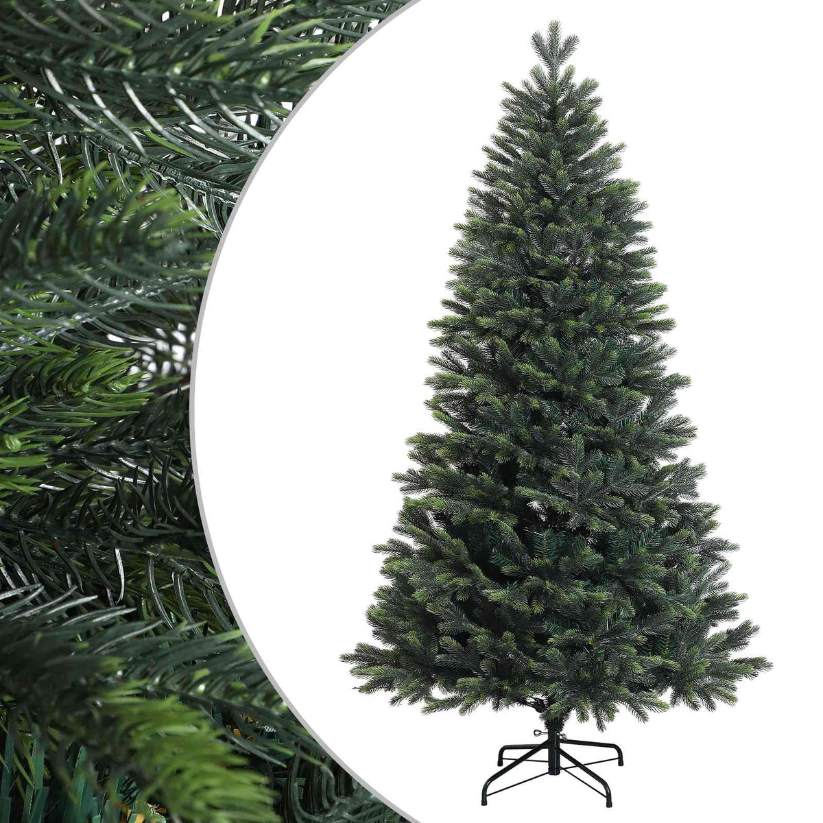 vidaXL Artificial Hinged Christmas Tree 120 cm PVC and Metal Green 2