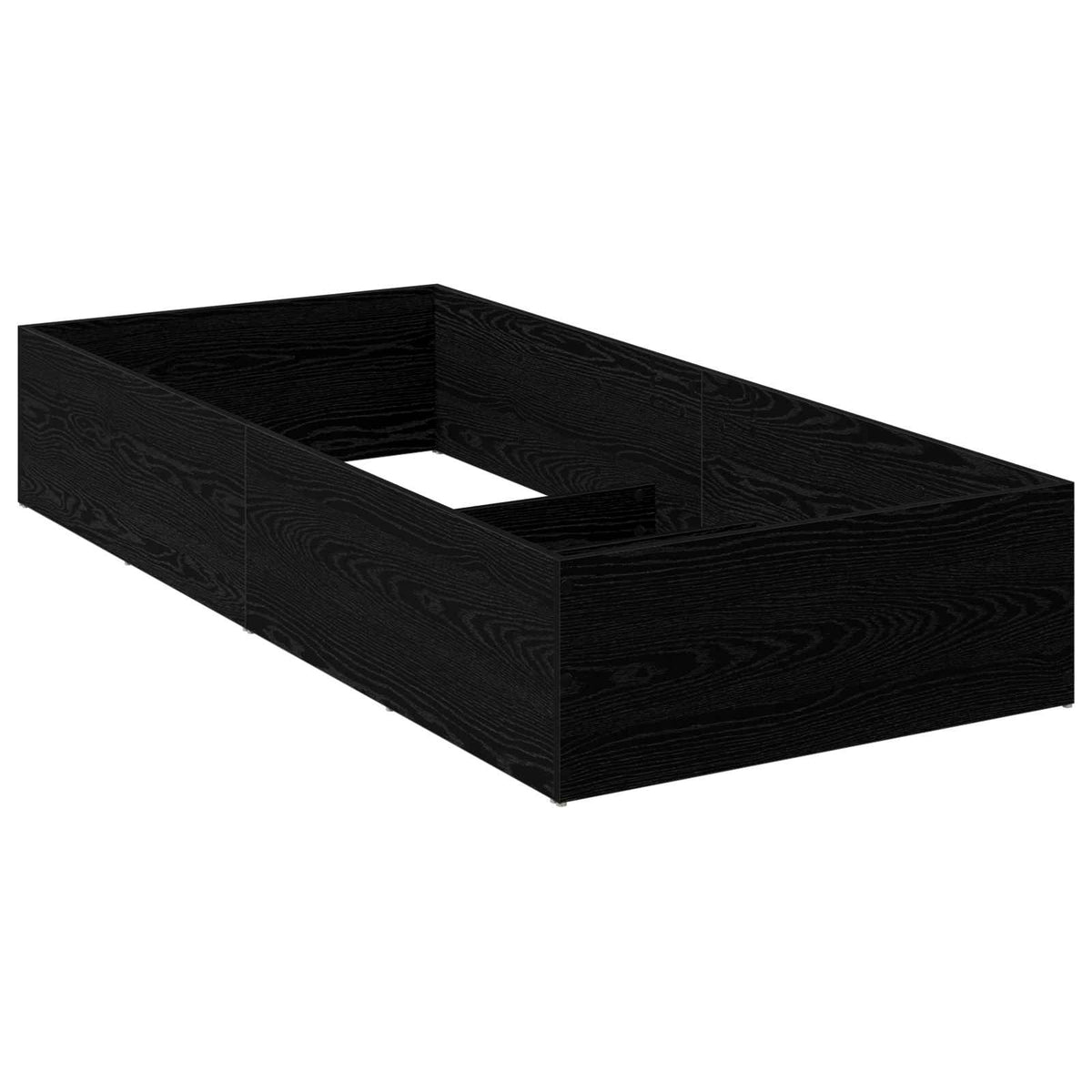 vidaXL Bed Surround for Adjustable Bed Base Black Oak 70 x 200 cm 2