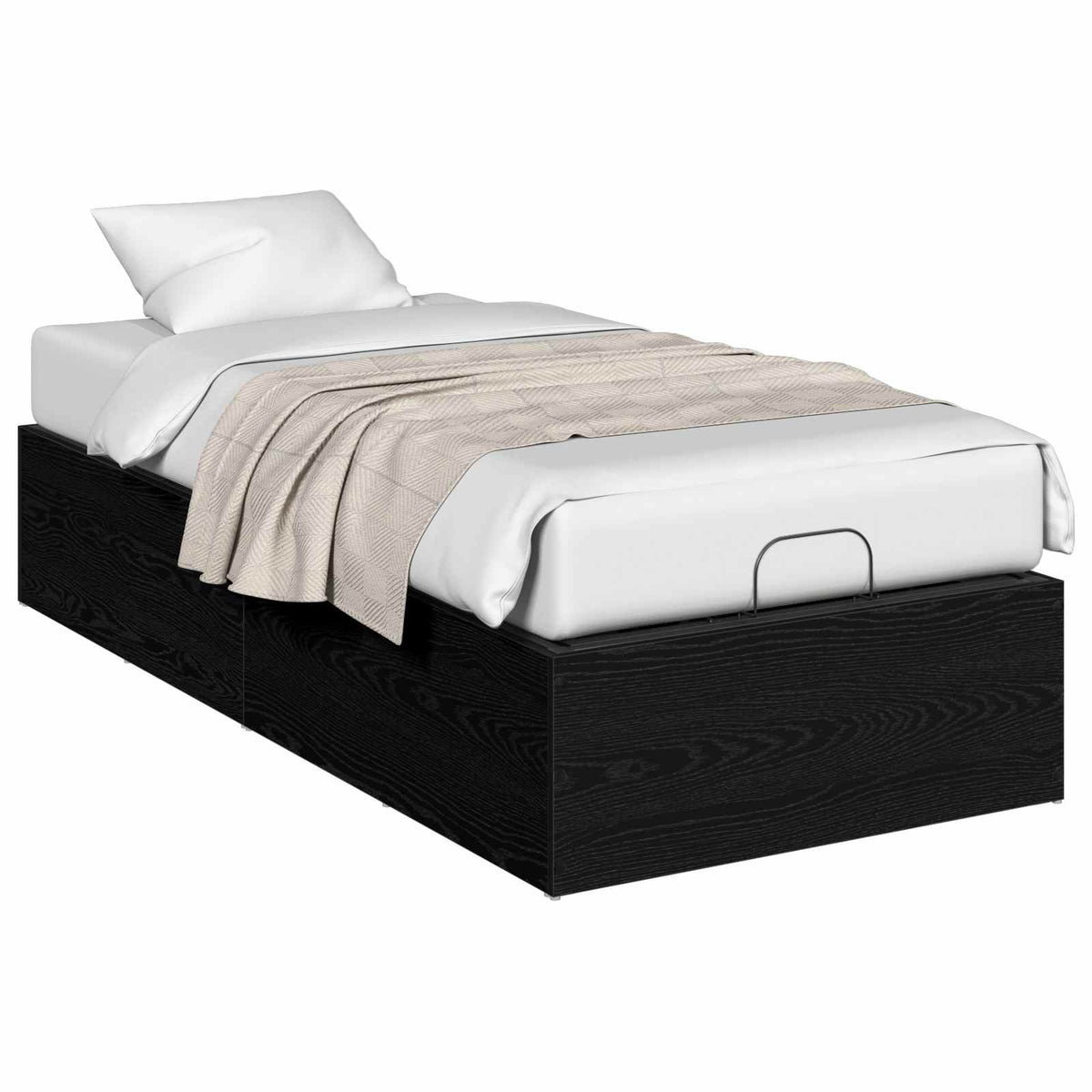 vidaXL Bed Surround for Adjustable Bed Base Black Oak 70 x 200 cm 3