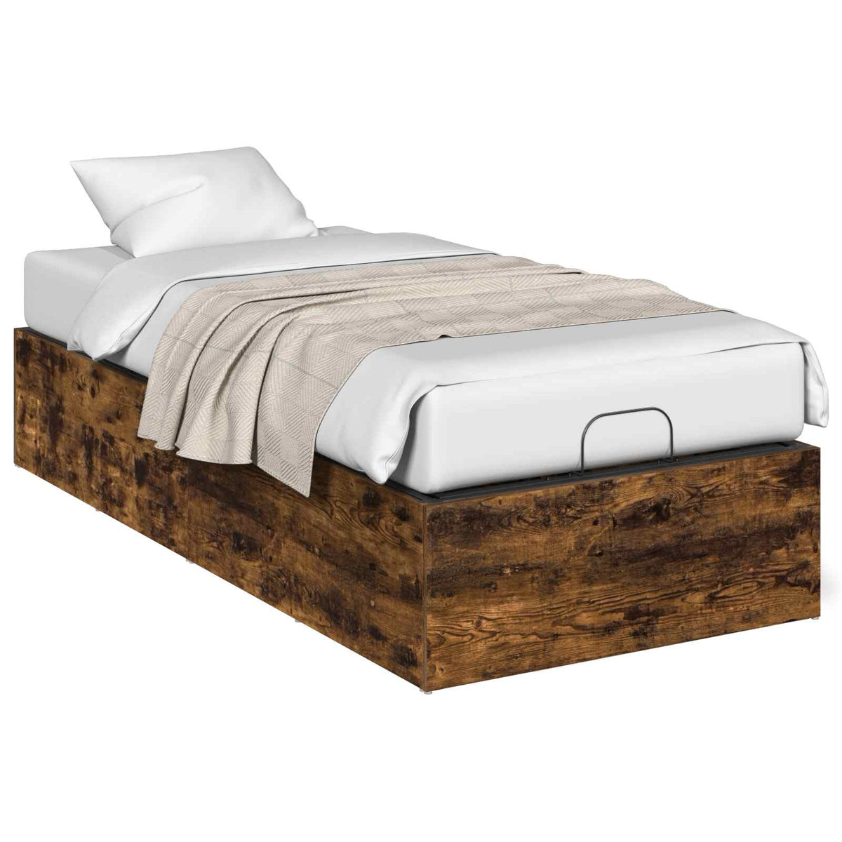 Bed Surround for Adjustable Bed Base 80 x 200 cm Length 200 cm Width 80 cm Smoked oak