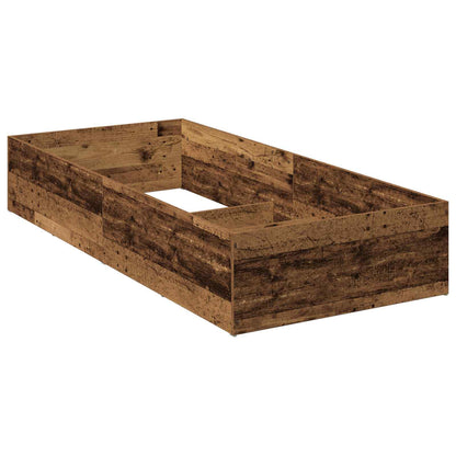 Bed Surround for Adjustable Bed Base 80 x 200 cm Length 200 cm Width 80 cm Old wood