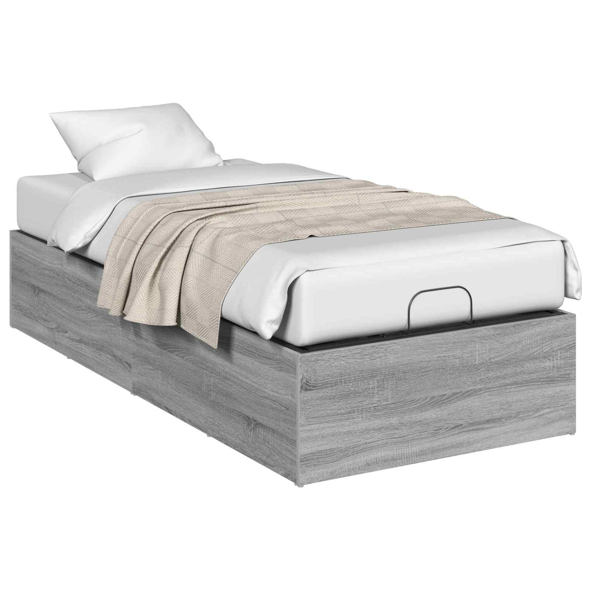 vidaXL Bed Surround for Adjustable Bed Base Grey Sonoma 90 x 200 cm 3