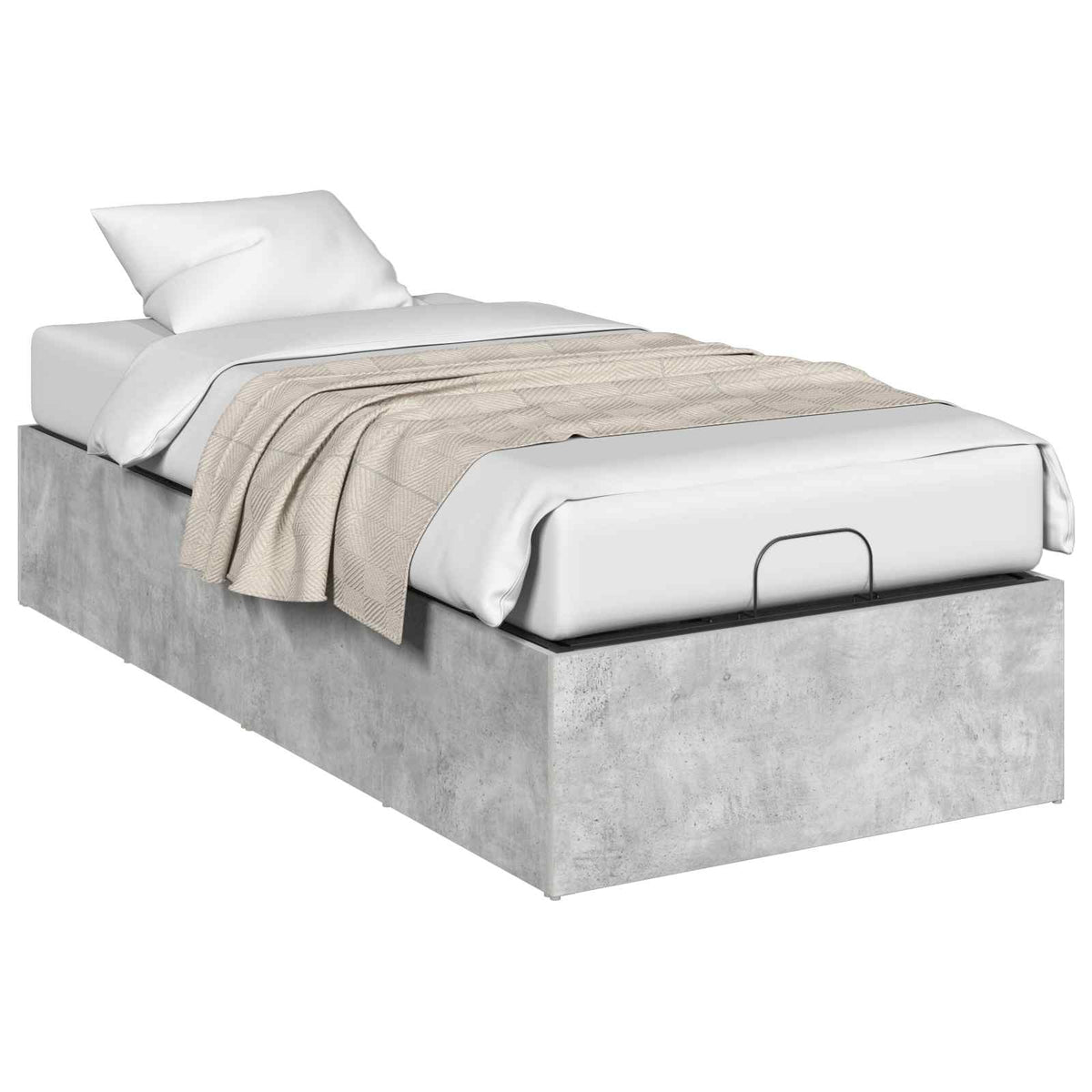 vidaXL Bed Surround for Adjustable Bed Base Concrete Grey 100 x 200 cm 3