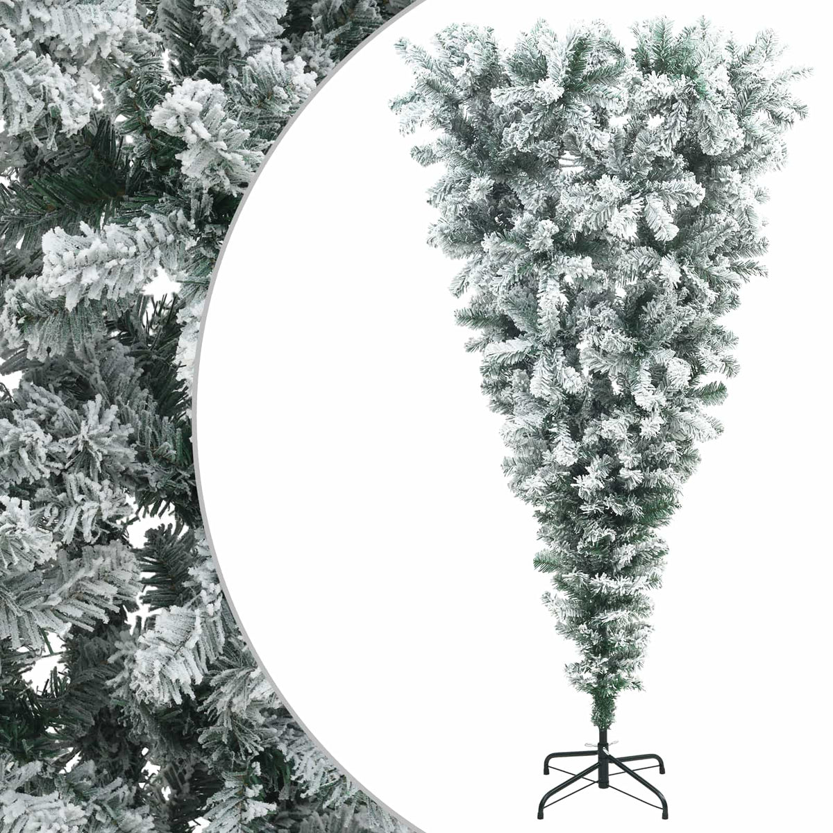 Christmas trees PVC, Steel Green and white 180 cm