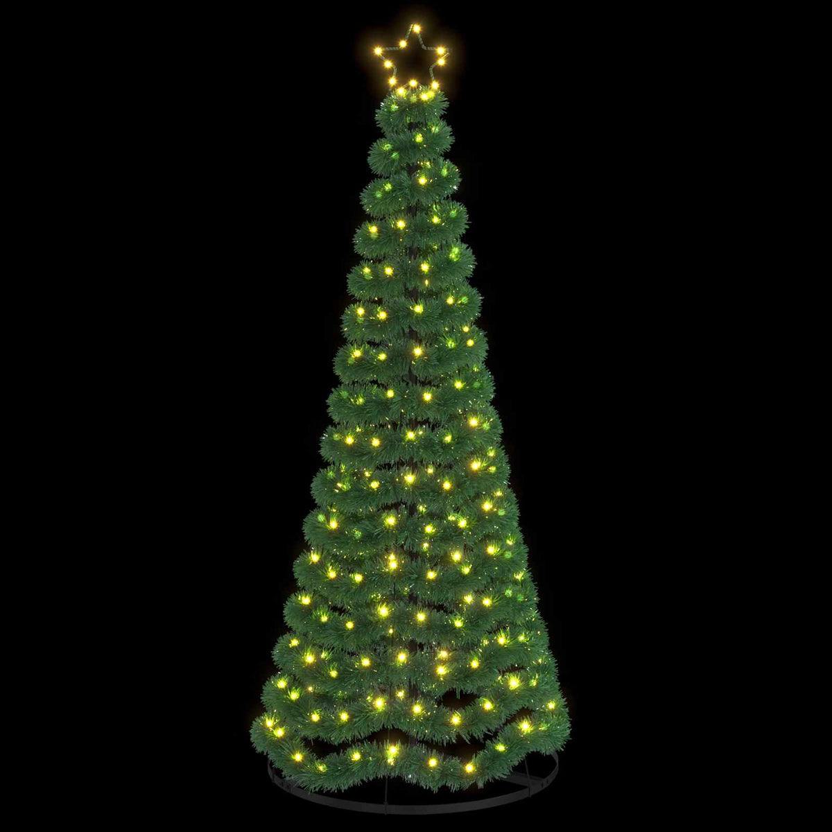 LED Tinsel Christmas Tree with Base EKENAS 220 LEDs Warm white