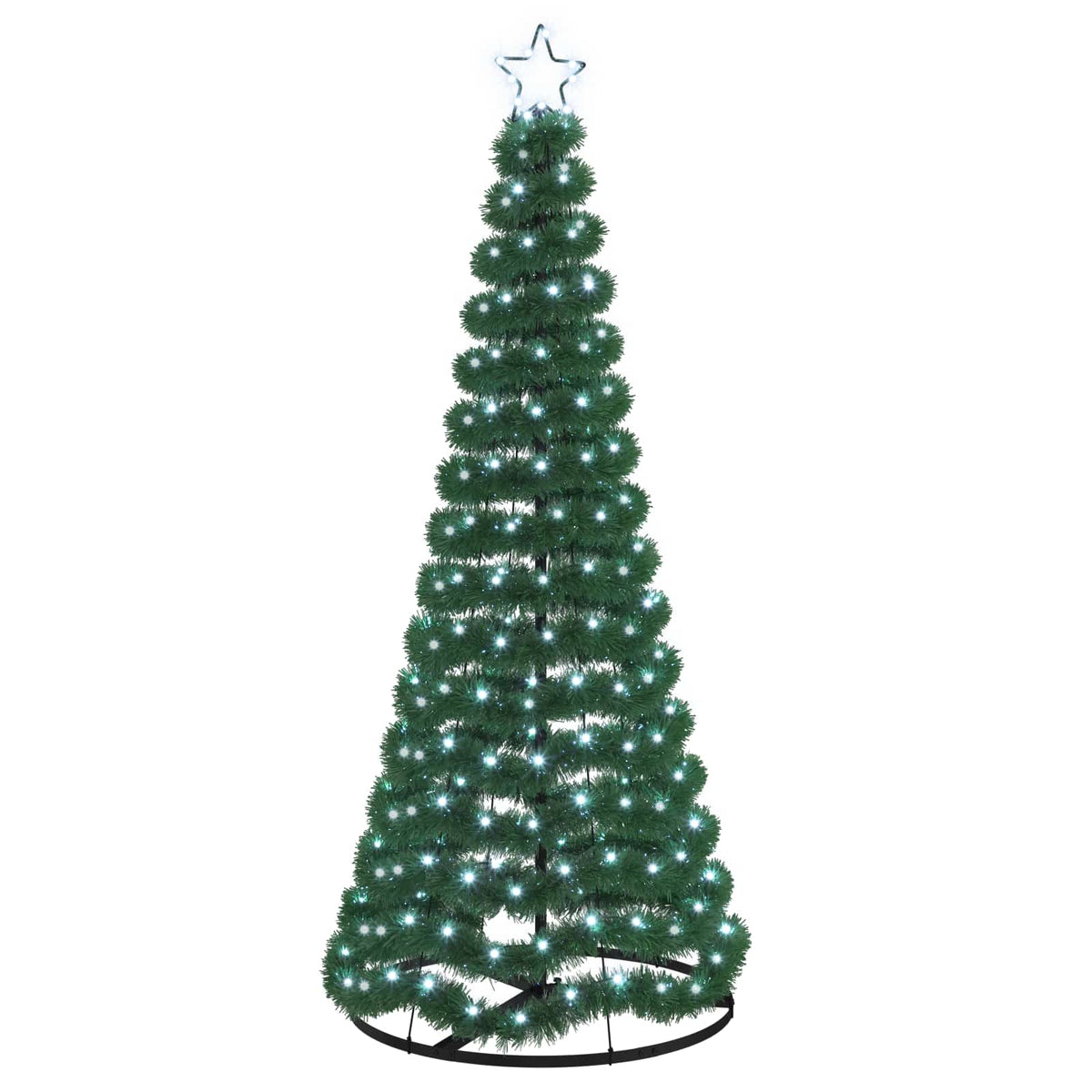 LED Tinsel Christmas Tree with Base EKENAS 220 LEDs Cold white