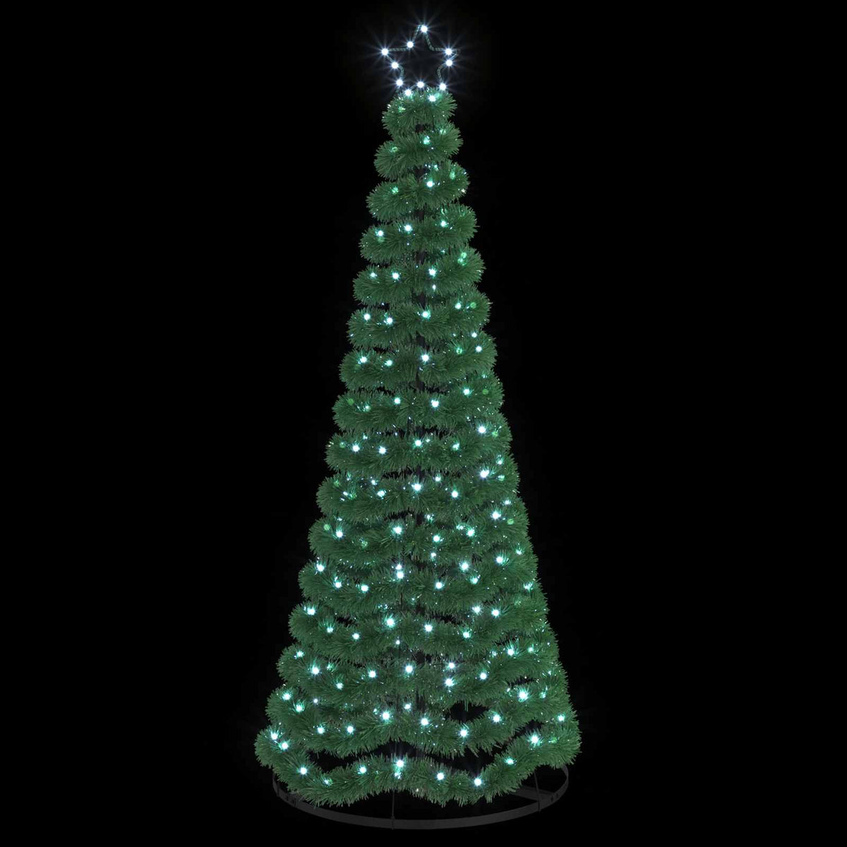 LED Tinsel Christmas Tree with Base EKENAS 220 LEDs Cold white