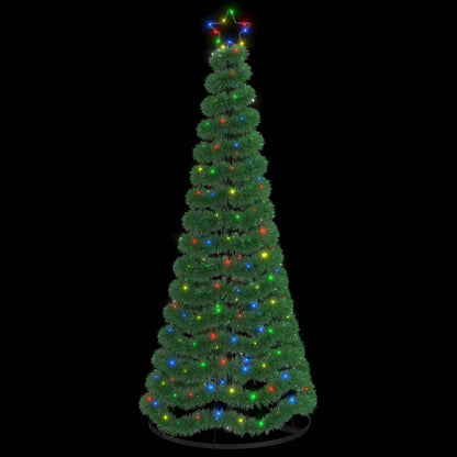 LED Tinsel Christmas Tree with Base EKENAS 220 LEDs Multicolour
