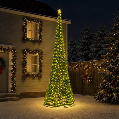 vidaXL LED Tinsel Christmas Tree with Base EKENAS 220 LEDs