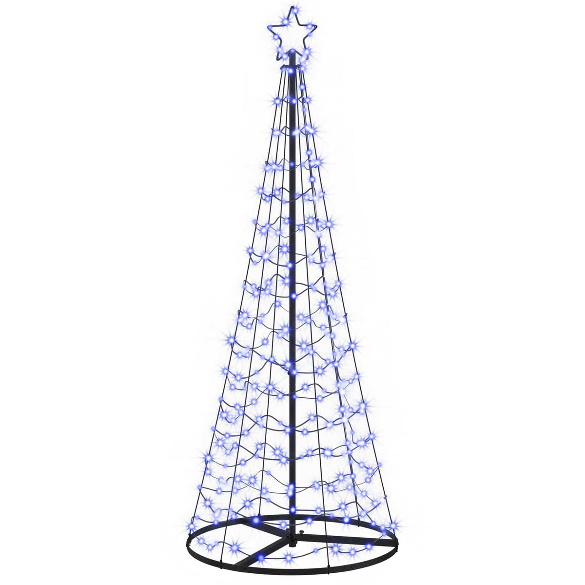 LED Spiral Christmas Tree with Base EKENAS 220 LEDs Blue