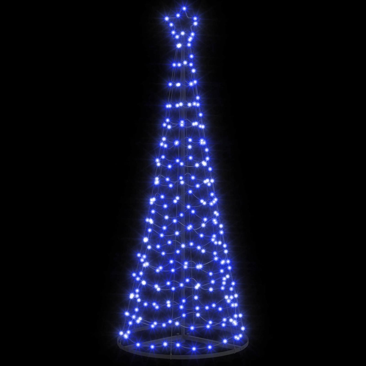 LED Spiral Christmas Tree with Base EKENAS 220 LEDs Blue