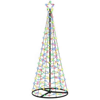LED Spiral Christmas Tree with Base EKENAS 220 LEDs Multicolour