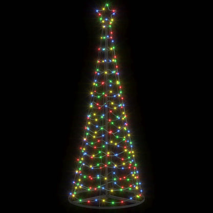 LED Spiral Christmas Tree with Base EKENAS 220 LEDs Multicolour