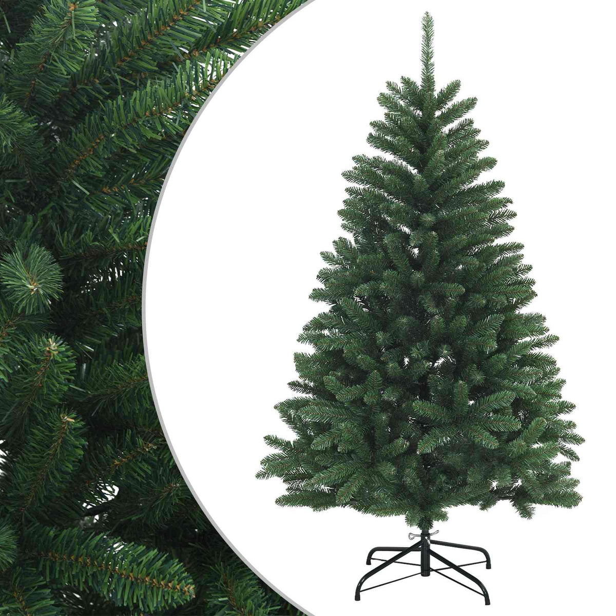 vidaXL Artificial Hinged Christmas Tree 150 cm PVC Medium Green 2